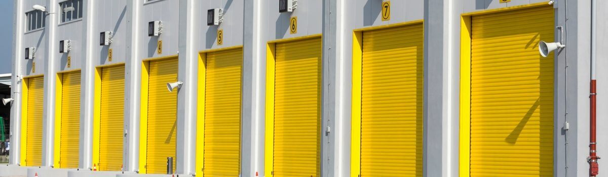 Yellow Commercial Sectional Overhead Doors